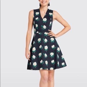 Draper James Navy Magnolia Circle Flower Dress Size 6